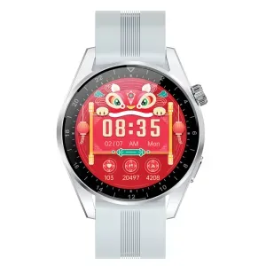 Ρολόι Smartwatch Das.4 SG48 50282 με ψηφιακό καντράν και λευκό καουτσούκ λουράκι.