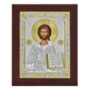 Ασημένια εικόνα MA/E1807BX 18x22cm Χριστός του Θεού Σοφία