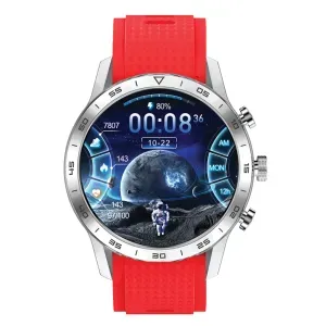 Ρολόι DAS.4 80044 Smartwatch SU20 με ψηφιακό καντράν και κόκκινο καουτσούκ λουράκι.