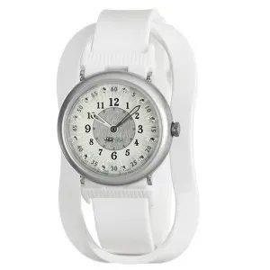 Ρολόι FLIK FLAK ZFPN047 SHAPED ON White με λευκό καντράν και λευκό καουτσούκ λουρα΄κι.