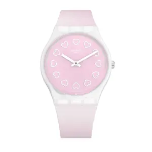 Ρολόι SWATCH GE273 All Pink με Ροζ Καουτσούκ Λουράκι
