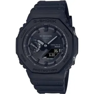 Ρολόι CASIO GA-B2100-1A1ER G-SHOCK Smartwatch Tough Solar με ψηφιακό καντράν και μαύρο καουτσούκ λουράκι.