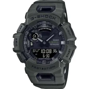 Ρολόι CASIO GBA-900UU-3AERG-SHOCK Smartwatch Dual Time με ψηφιακό καντράν και πράσινο καουτσούκ λουράκι.