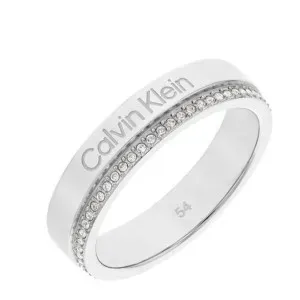 Δαχτυλίδι CALVIN KLEIN 35000200C No54 από ανοξείδωτο ατσάλι με πέτρες ζιργκόν.