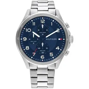 Ρολόι Tommy Hilfiger 1792007 από ανοξείδωτο ατσάλι με μπλε καντράν και μπρασελέ.