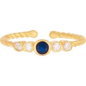Δαχτυλίδι Excite Fashion Jewellery με μπλέ ζιργκόν και τέσσερα D-59-MMPLE-G-6