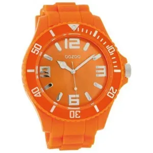 Ρολόι OOZOO C4833 Large Τimepieces Breeze Orange με πορτοκαλί καντράν και πορτοκαλί καουτσούκ λουράκι.