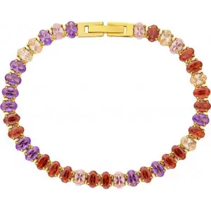 Βραχιόλι Ριβιέρα Excite Fashion Jewellery, με οβάλ πολύχρωμα B-YH619A-COLORFUL-G-95
