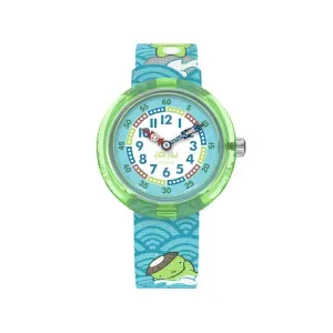 Παιδικό ρολόι ZFBNP201 Kawataro Tales From The World με πολύχρωμο καντράν και πολύχρωμο υφασμάτινο λουράκι.